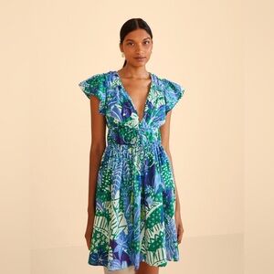 NWT Farm Rio Jungle Panther Green Mini Dress M